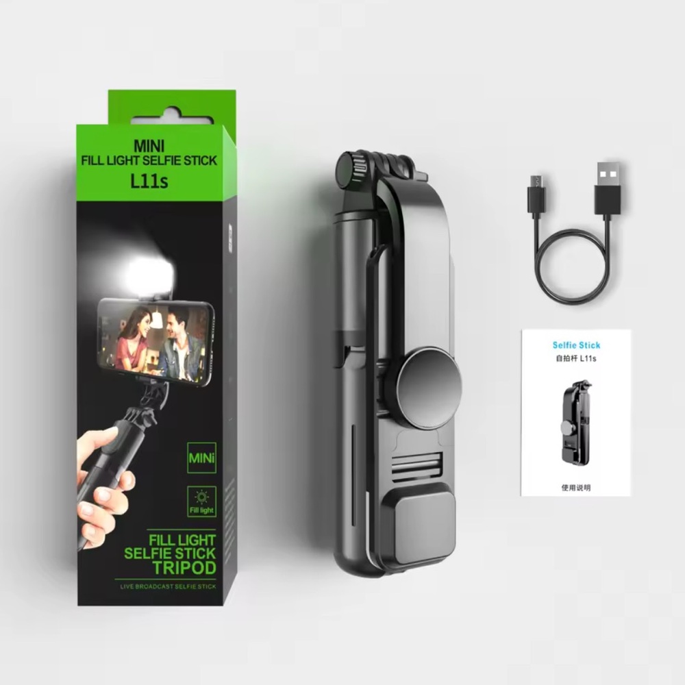NWT Selfieshow Mini Fill Light Wireless Bluetooth Portable Tripod Selfie Stick